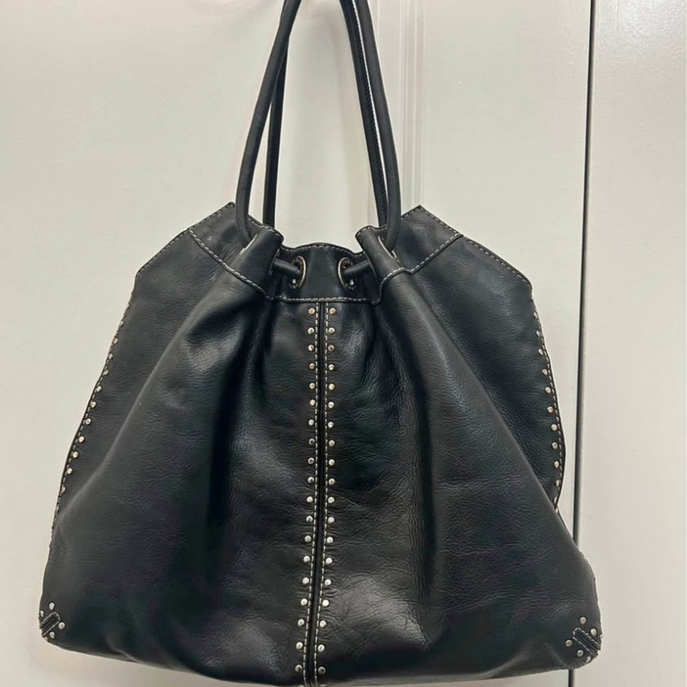 MICHAEL Michael Kors Astor Black Studded Shoulder Bag